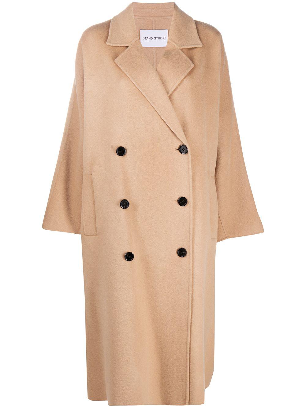 oversized double-breasted coat by STAND STUDIO