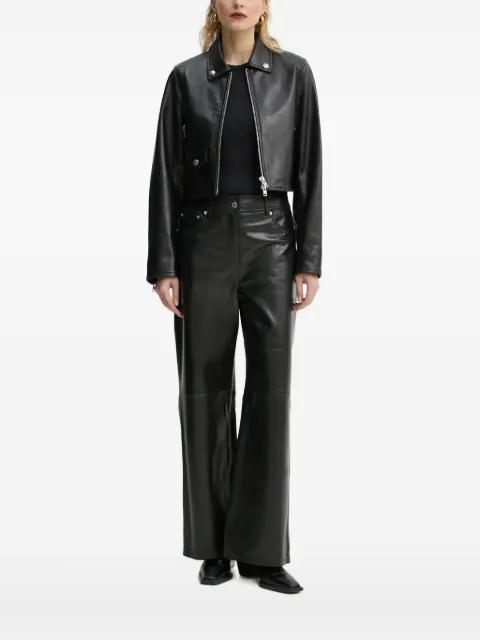 zip-fastening popper-detail jacket by STAND STUDIO