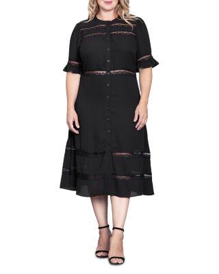 Button Front Midi Dress by STANDARDS&PRACTICES