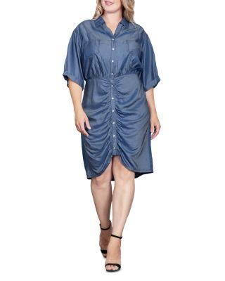 Plus Size Denim Shirt Dress by STANDARDS&PRACTICES
