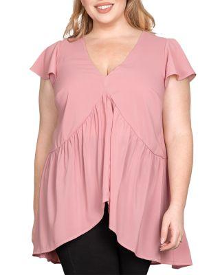 V Neck High Low Tunic by STANDARDS&PRACTICES