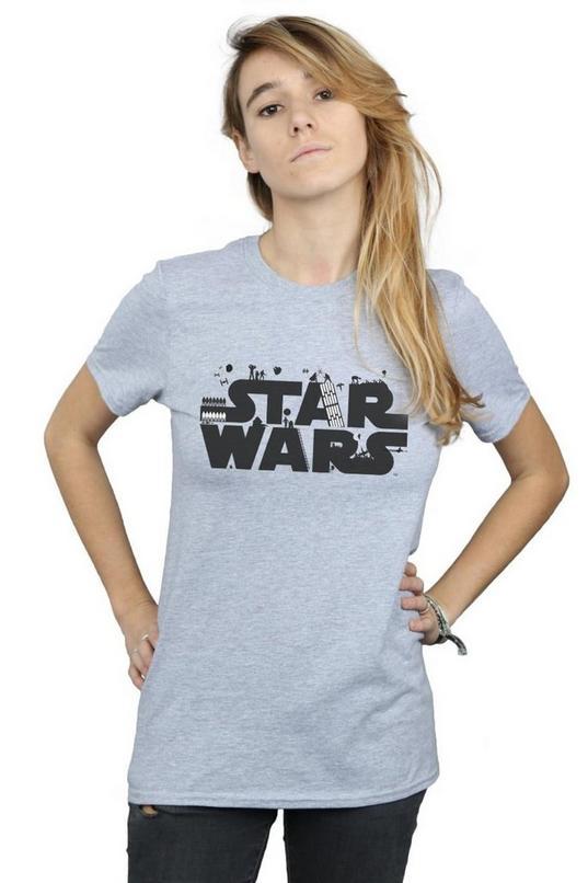Minimalist Logo Cotton Boyfriend T-Shirt by STAR WARS