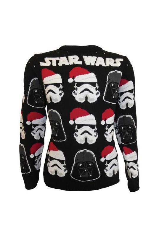 Vader And Trooper Face Knitted Christmas Sweatshirt by STAR WARS