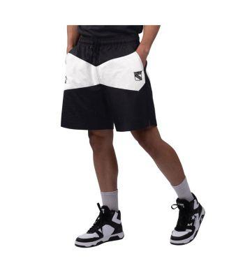 Men's x NHL Black Ice Black, White New York Rangers Linechange Shorts by STARTER