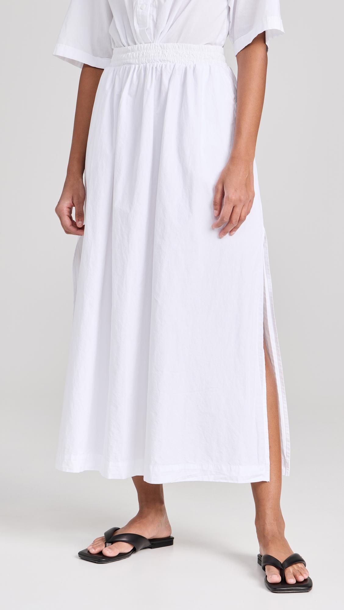 Fine Poplin Double Maxi Skirt by STATESIDE