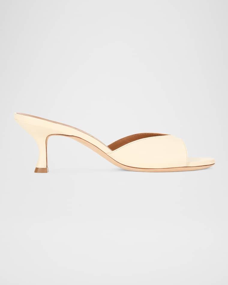 60mm Brigitte Leather Kitten-Heel Mules by STAUD