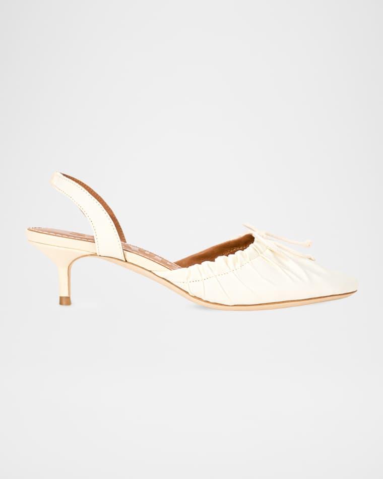 Alba Satin Ballet Slingback Pumps by STAUD