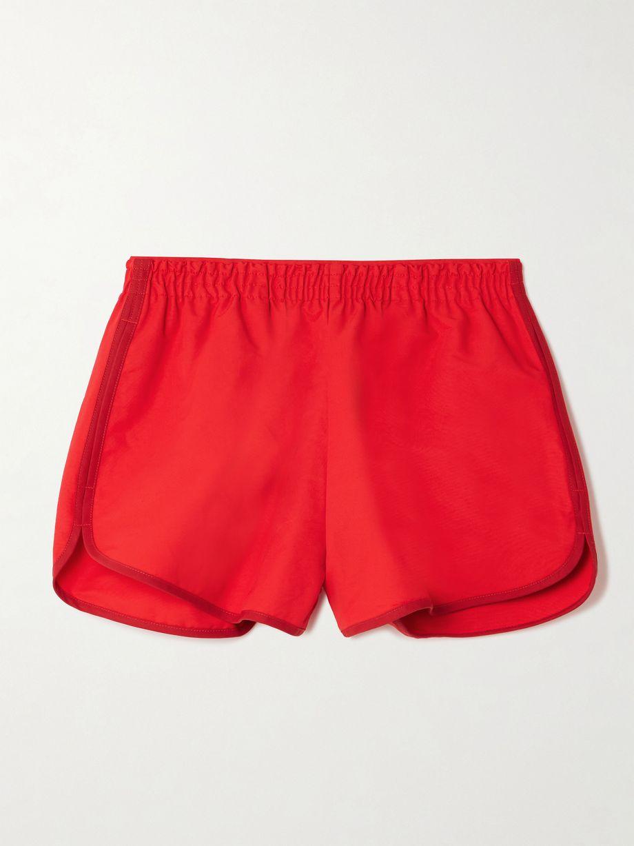 Anchor piped cotton-blend shorts by STAUD