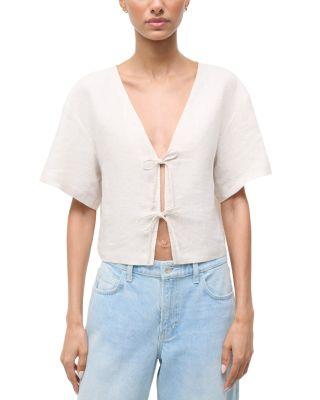 Ava Linen Top by STAUD