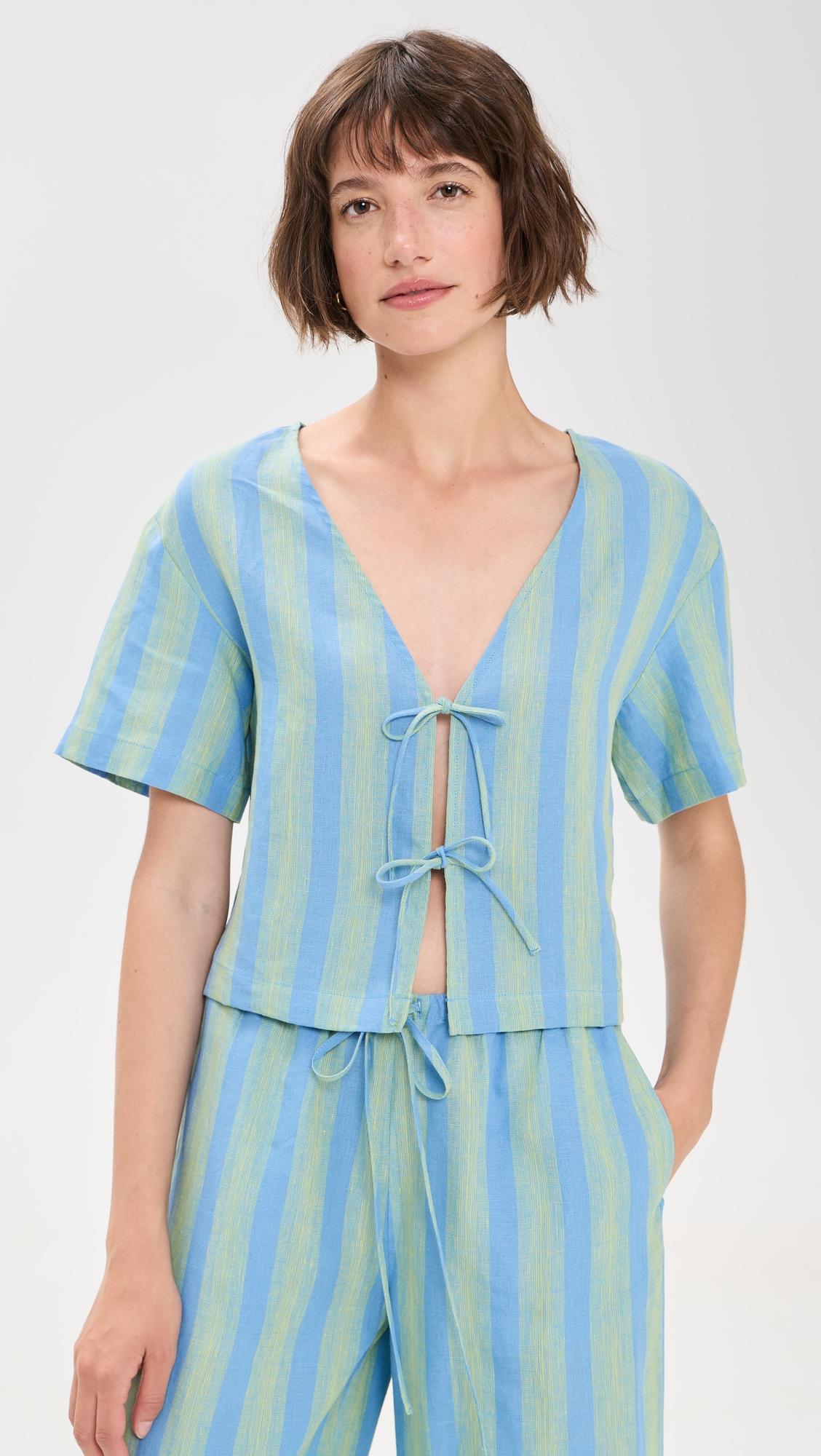 Ava Linen Top by STAUD