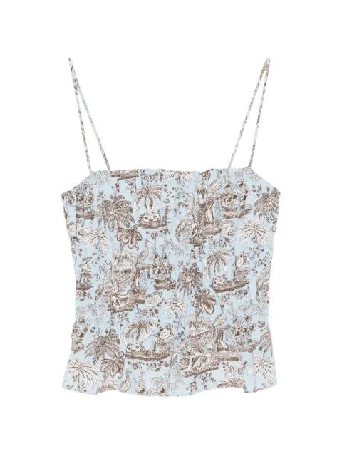 Ayla spaghetti-strap printed top by STAUD
