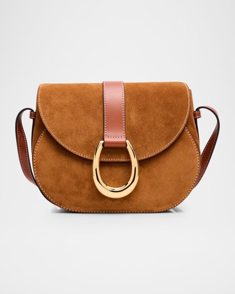 Bella Suede Saddle Shoulder Bag by STAUD