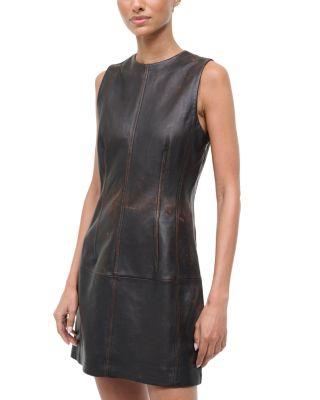 Binx Leather Dress by STAUD