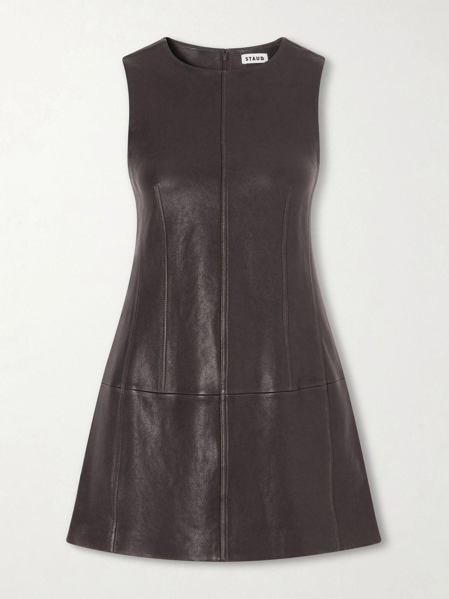Binx leather mini dress by STAUD