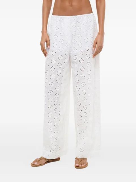 Bonfire broderie-anglaise trousers by STAUD