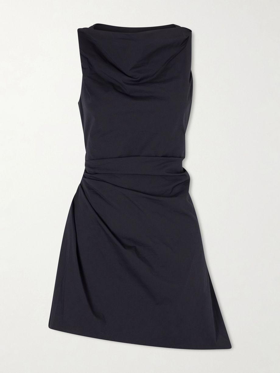 Callie gathered cotton-blend poplin mini dress by STAUD