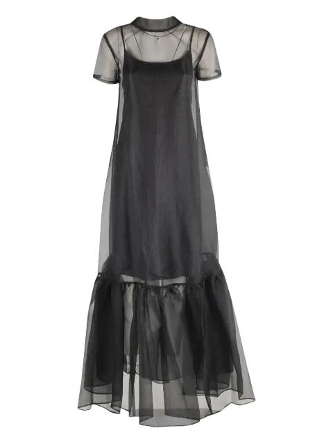 Calluna ruffled tie-neck maxi dress by STAUD