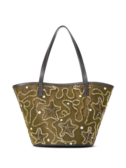 Caro bead-embellished tote bag by STAUD