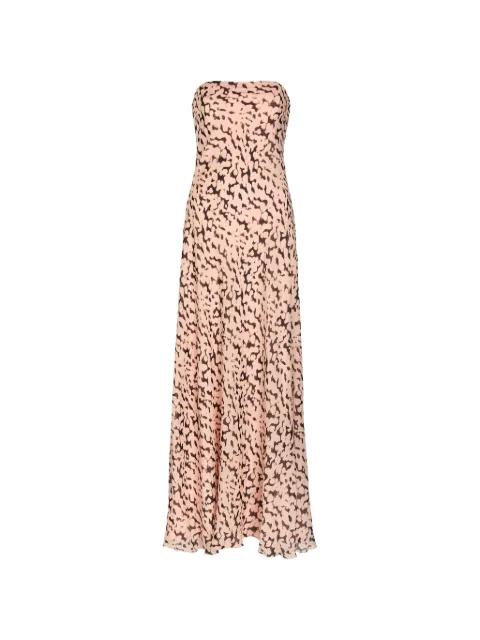 Cassie tortoise-print silk maxi dress by STAUD