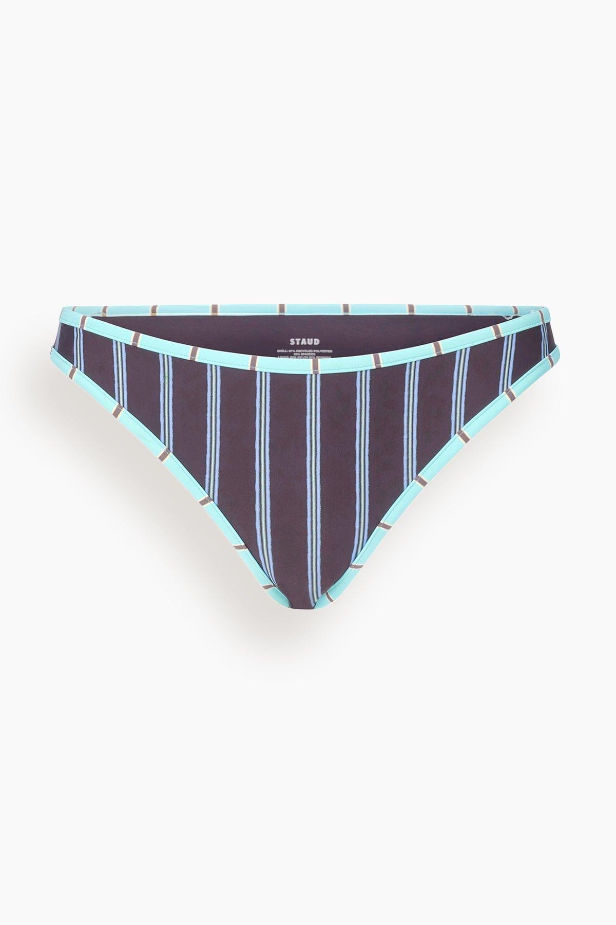 Coto Bikini Bottom in Redondo Stripe by STAUD