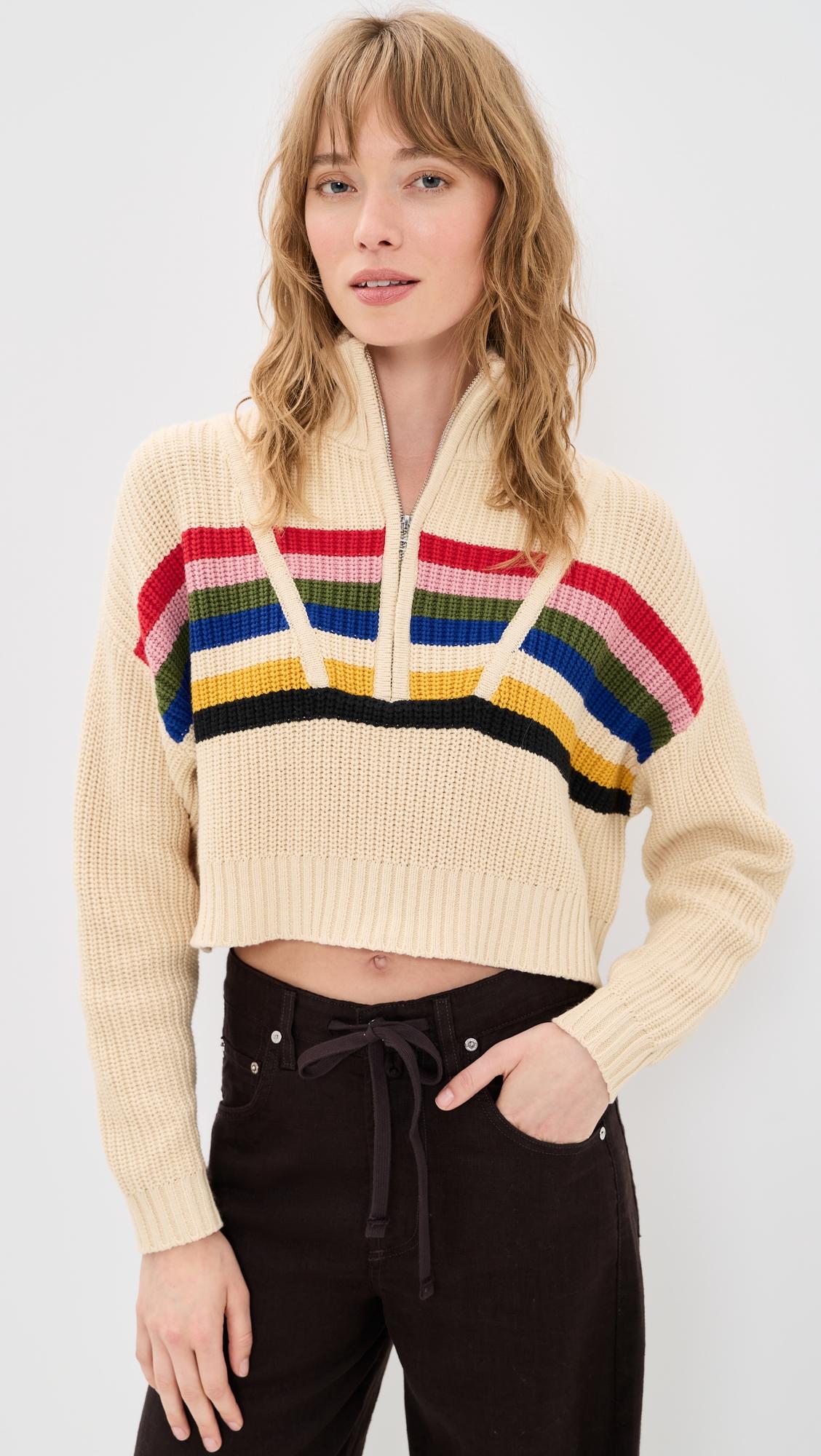 Cropped Hampton Sweater by STAUD