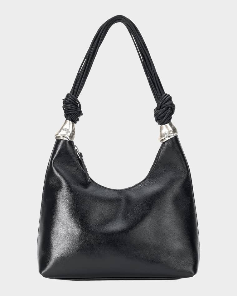 Cuff Embellished Leather Shoulder Bag by STAUD