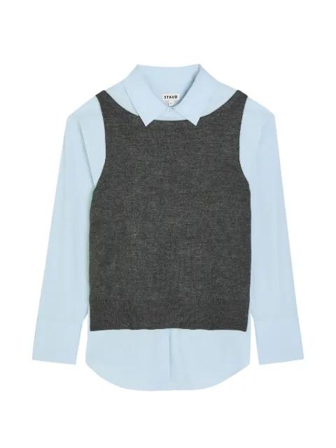 Damian layered poplin shirt by STAUD