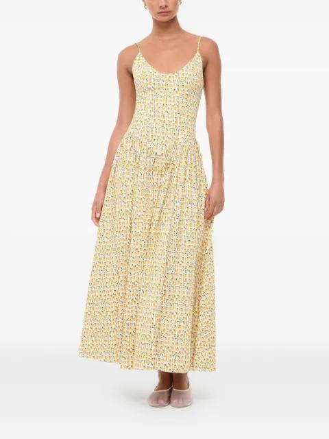 Dena floral-print midi dress by STAUD