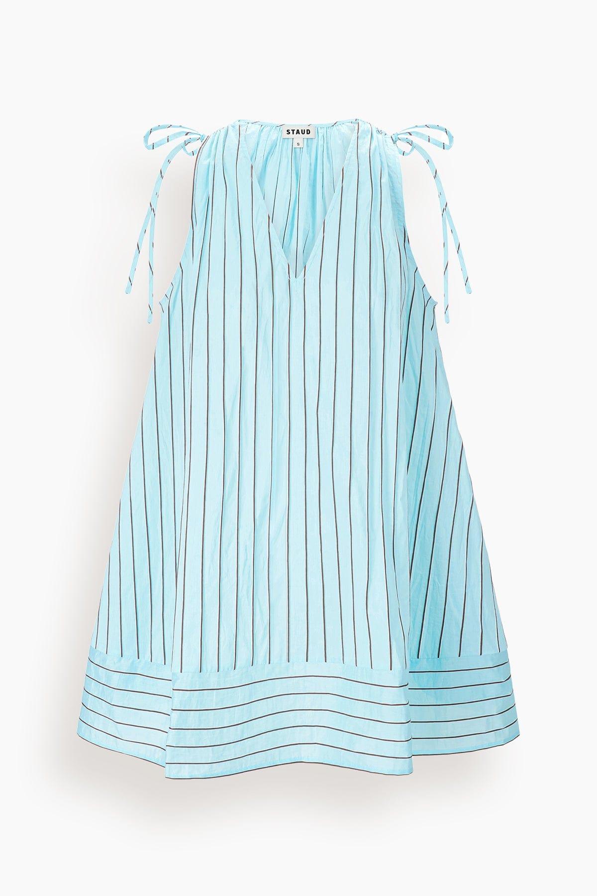 Elena Dress in Pool Stripe by STAUD