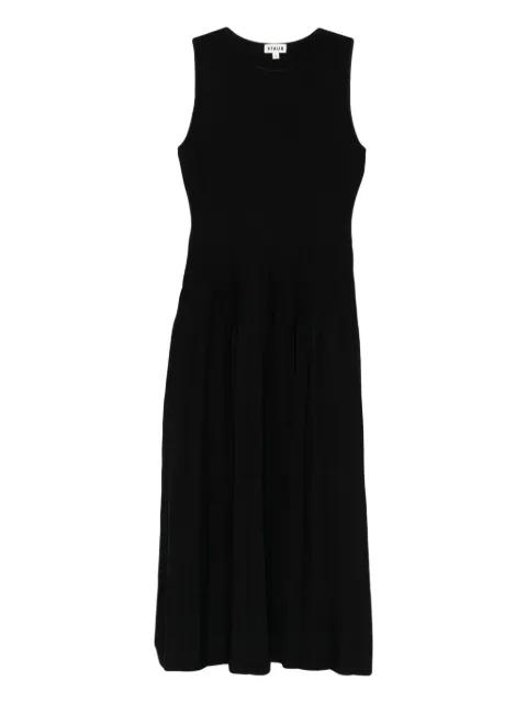 Eluse pleated sleeveless midi dress by STAUD