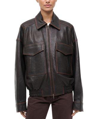 Eugene Leather Jacket by STAUD