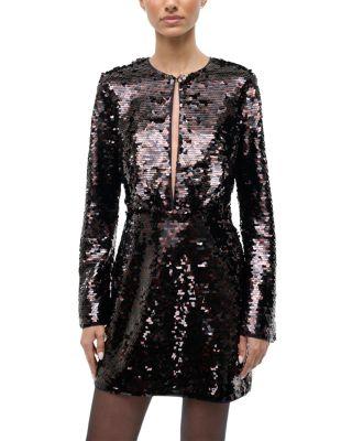 Fifi Sequined Front Slit Dress by STAUD