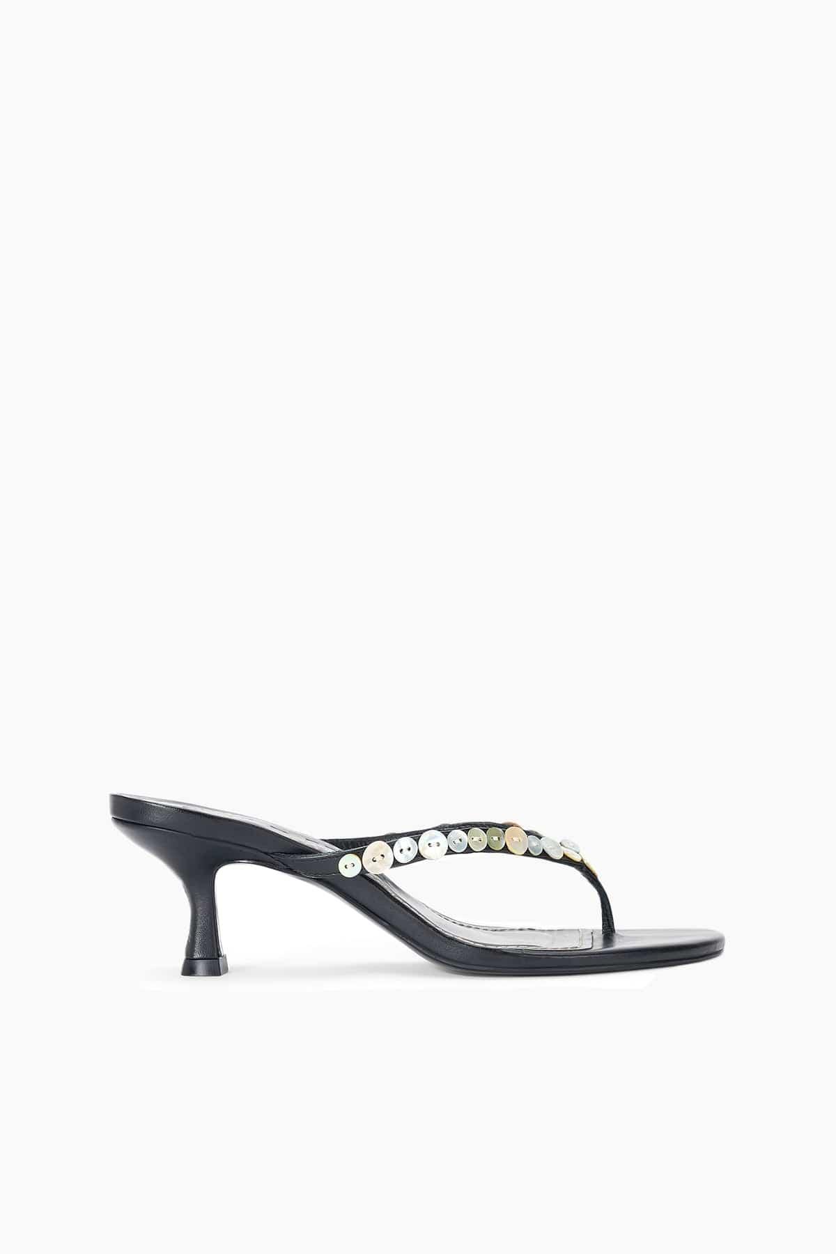 Freja Thong Kitten Heel in Mother of Pearl by STAUD