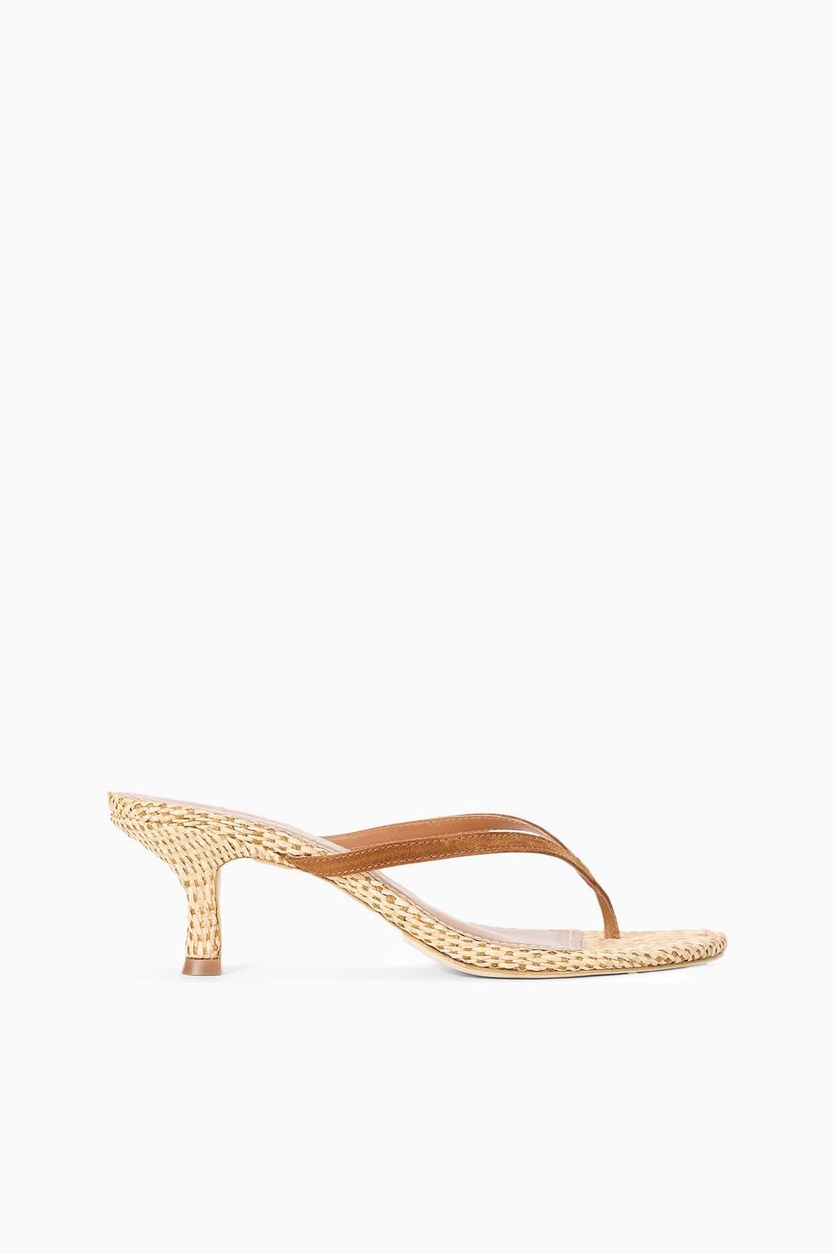 Freja Thong Kitten Heel in Tabac/Natural by STAUD
