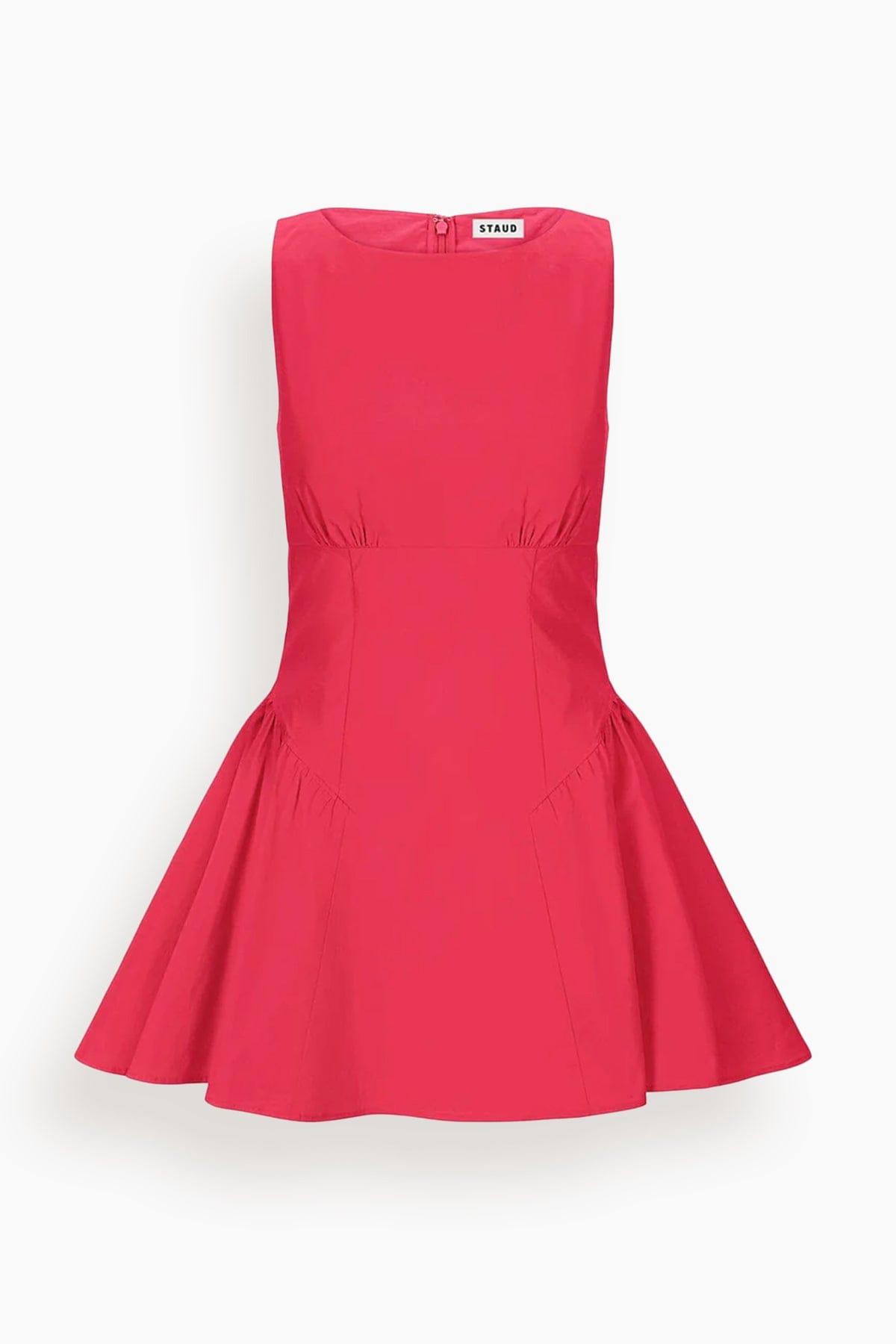 Gwen Mini Dress in Cherry by STAUD