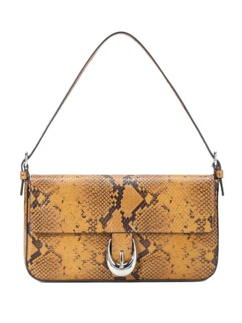 HARLOW snake-print shoulder bag by STAUD