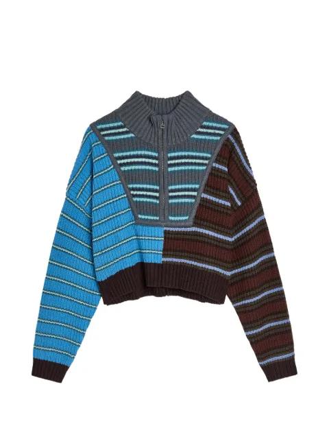 Hampton striped zip knitwear by STAUD