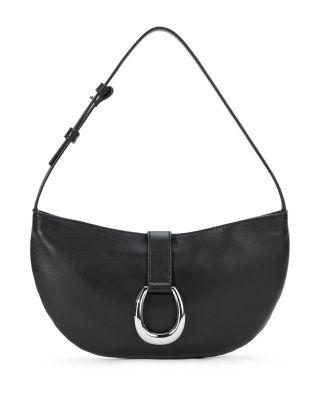 Harlow Crescent Leather Shoulder Bag by STAUD