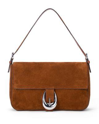 Harlow Medium Suede Shoulder Bag by STAUD