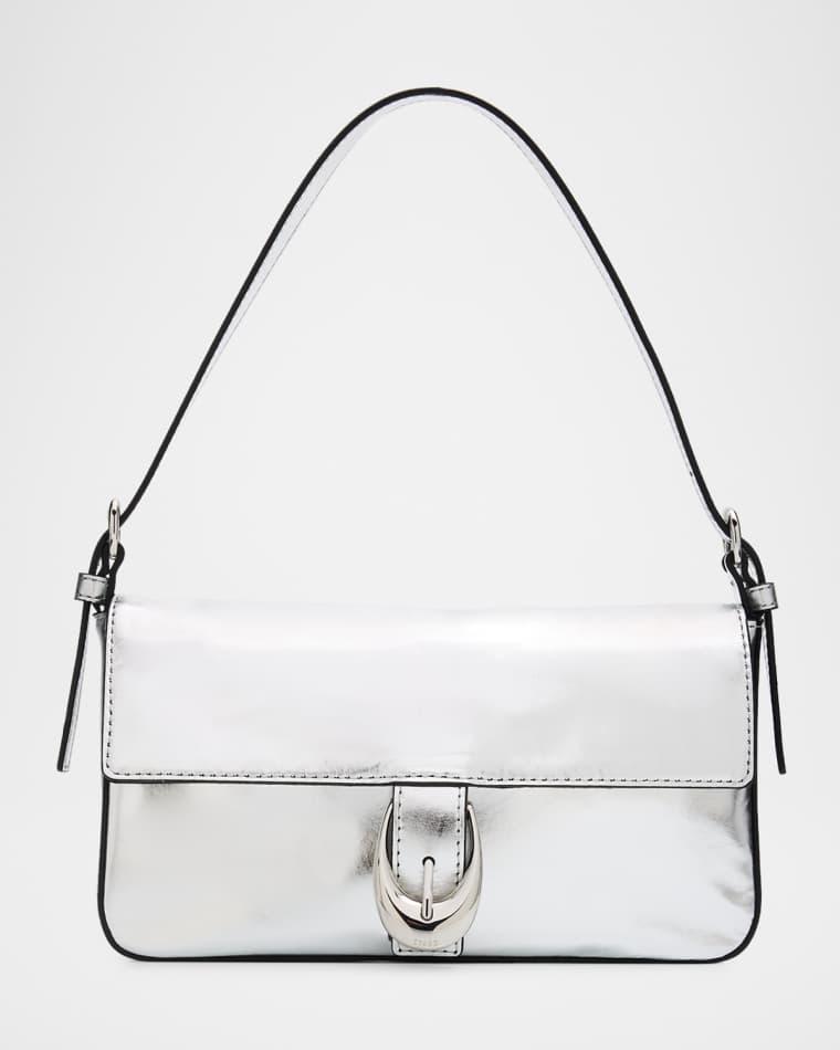 Harlow Metallic Leather Shoulder Bag by STAUD