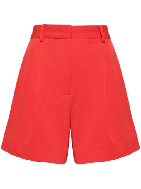 Heather pleat-detail shorts by STAUD