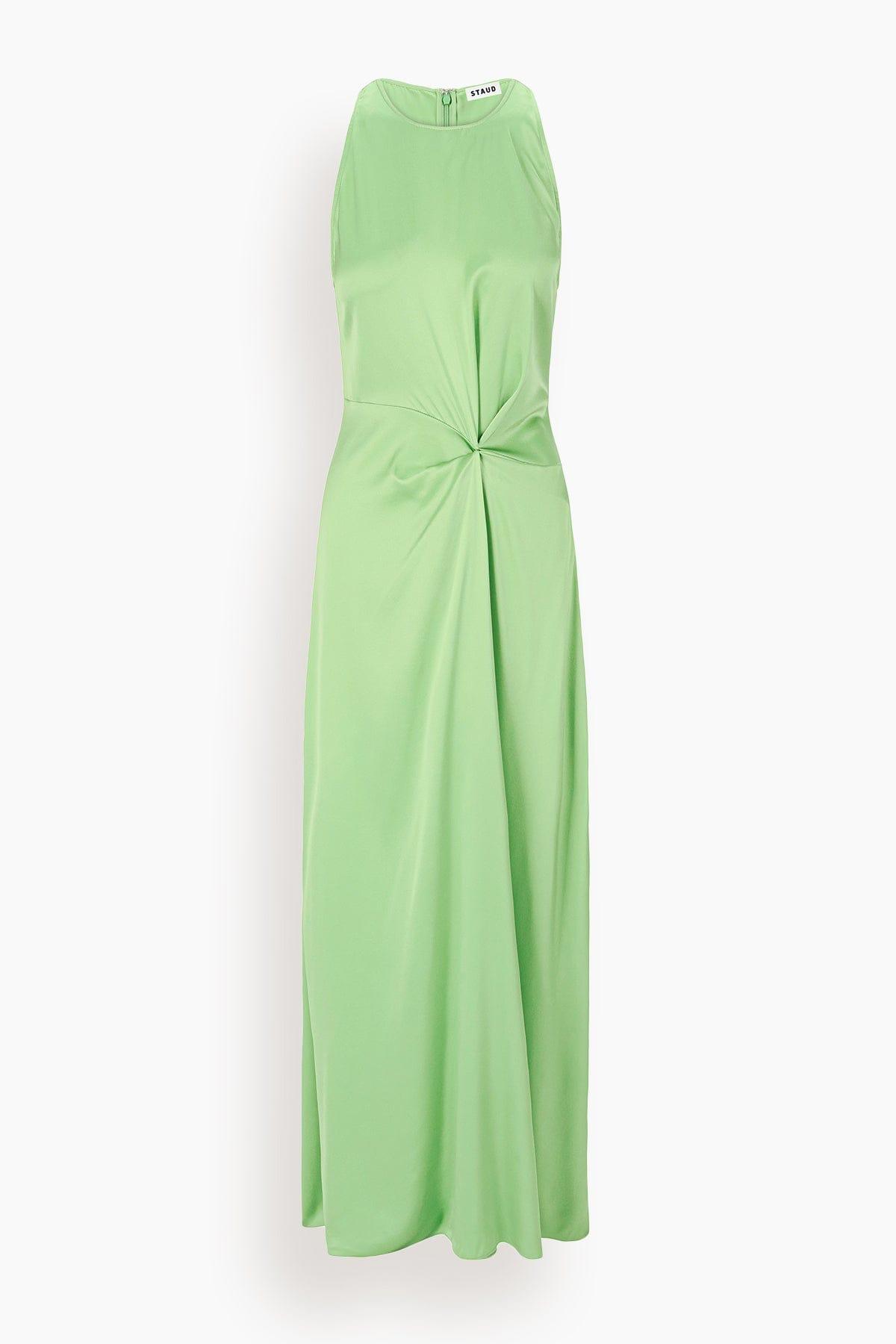 Jaelyn Silk Dress in Sprout by STAUD