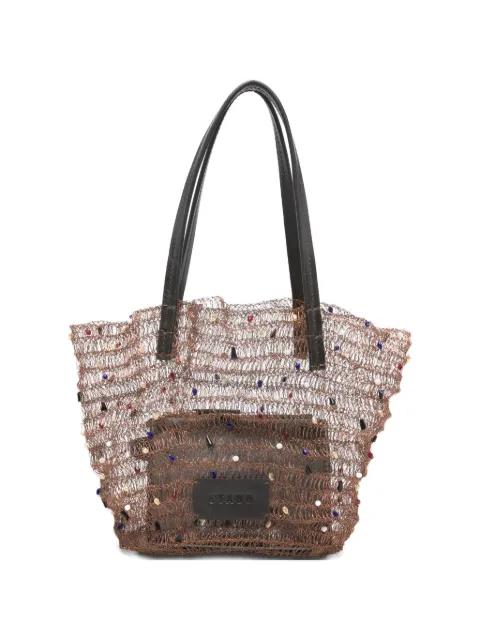 Jewel beaded tote bag by STAUD