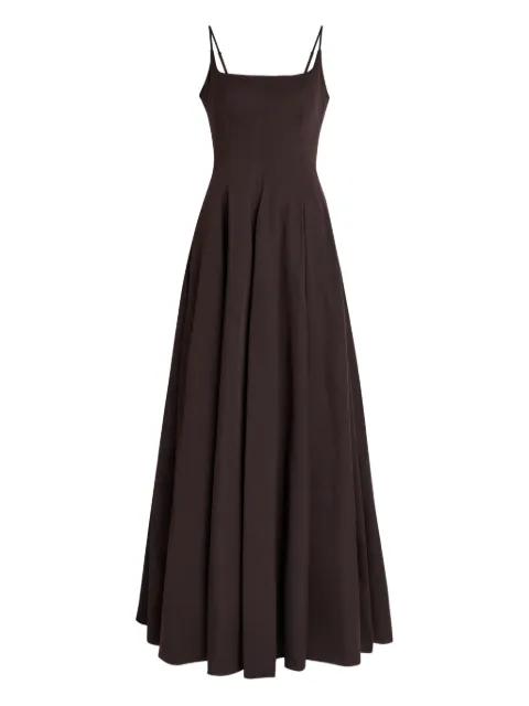 Joy square-neck flared maxi dress by STAUD