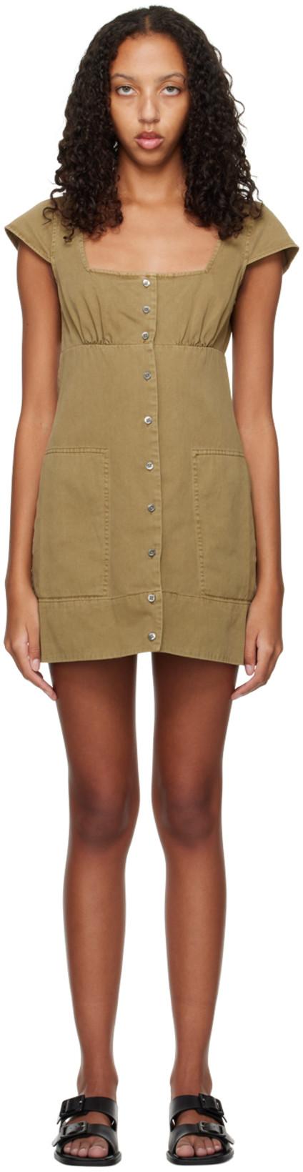 Khaki Julia Minidress by STAUD