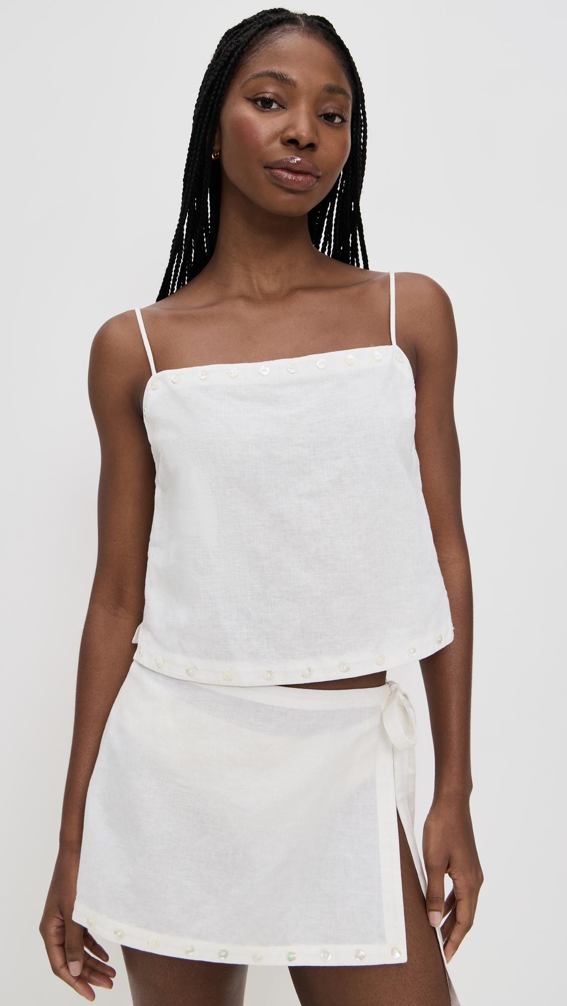 Kirra Linen Tank by STAUD