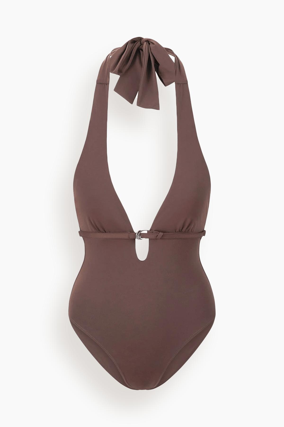 La Jolla One Piece Dark Chocolate by STAUD