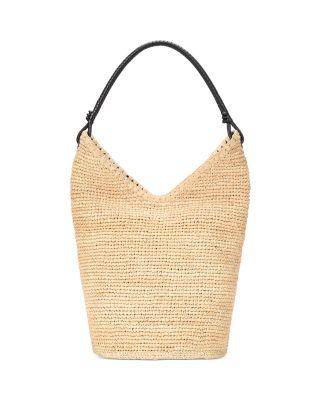 Lani Large Raffia Bucket Bag by STAUD