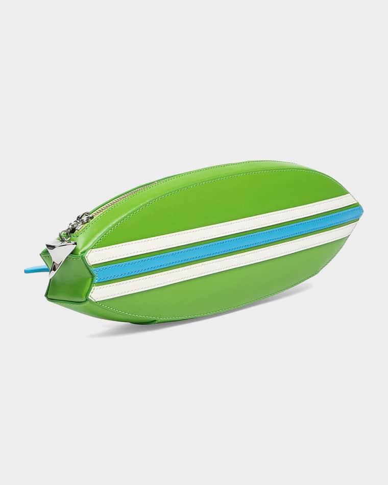 Leather Surfboard Clutch Bag by STAUD