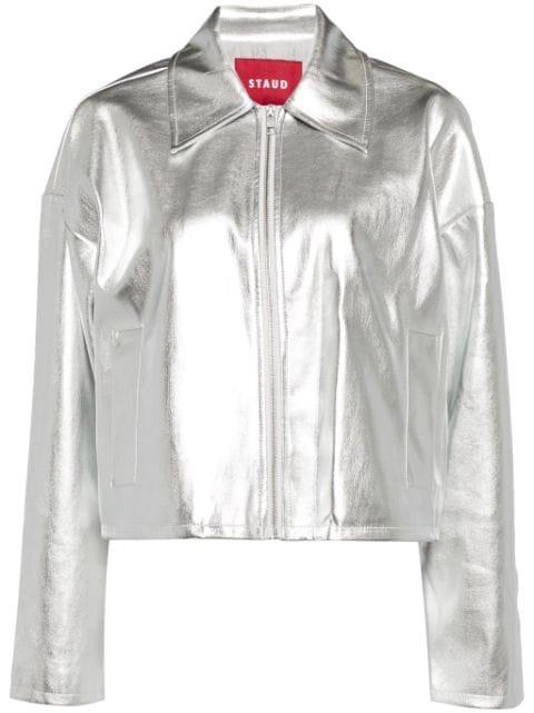 Lennox metallic-effect jacket by STAUD